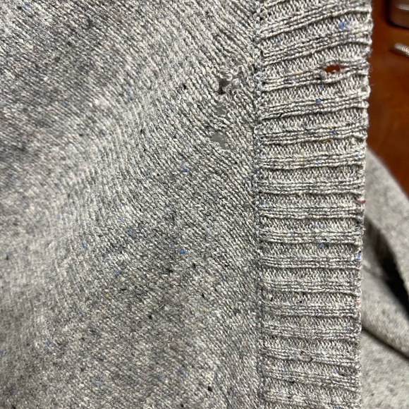 Vintage Fisherman Out Of Ireland 100% Lambswool cardigan duster * flaw - Picture 10 of 14